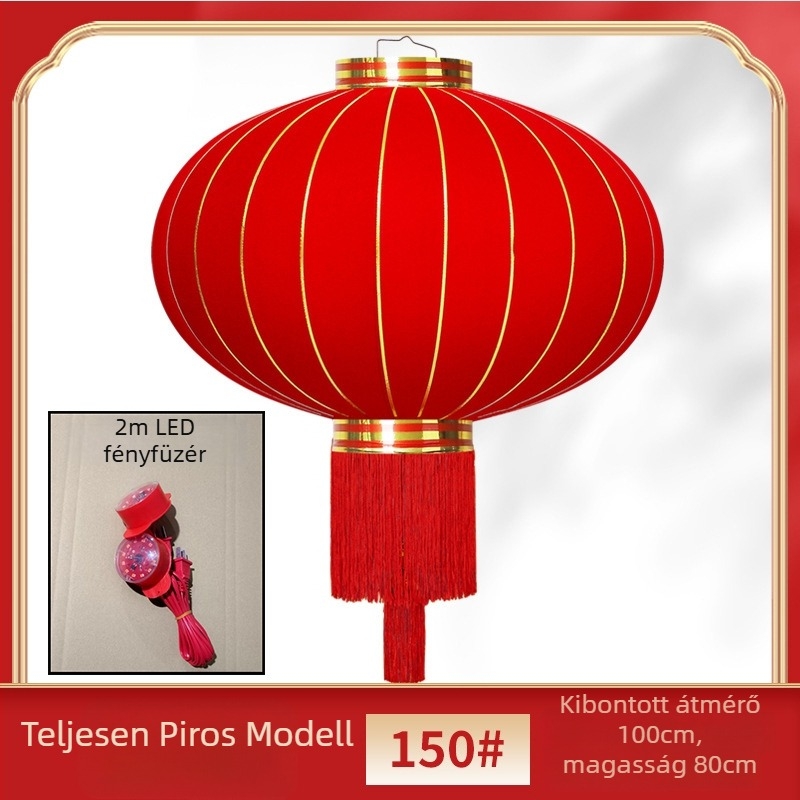 Két piros lampion kültéri kapuhoz és erkélyhez, 2025 kínai újév