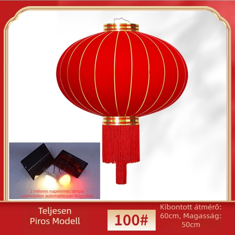 Két piros lampion kültéri kapuhoz és erkélyhez, 2025 kínai újév