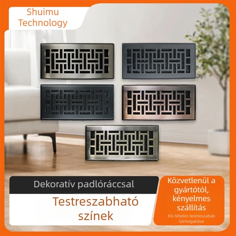 Állítható acél padlóventilációs rács, dekoratív