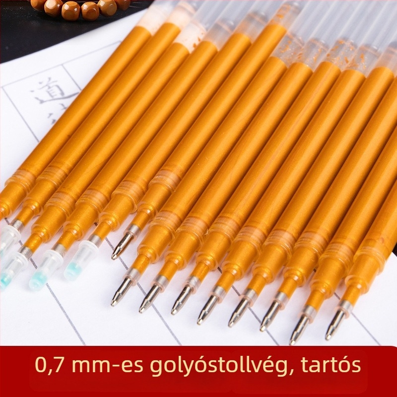 Szantálfa illatú, arany csillogó finishű tollbetét készlet másoláshoz és vallási szövegek másolásához