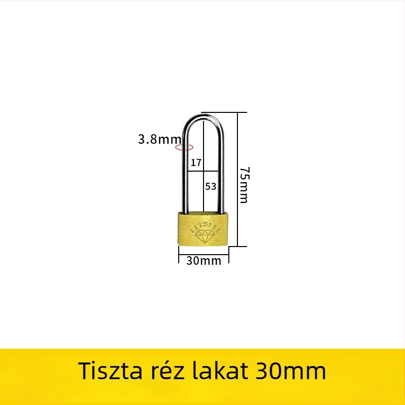 Sárgaréz lakat meghosszabbított kivitel, hosszú nyéllel, hosszú fogantyúval, hosszú rúddal, hosszú szalaggal, hosszú orral, vékony zárfejjel – szekrényajtóhoz