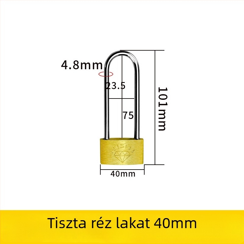 Sárgaréz lakat meghosszabbított kivitel, hosszú nyéllel, hosszú fogantyúval, hosszú rúddal, hosszú szalaggal, hosszú orral, vékony zárfejjel – szekrényajtóhoz