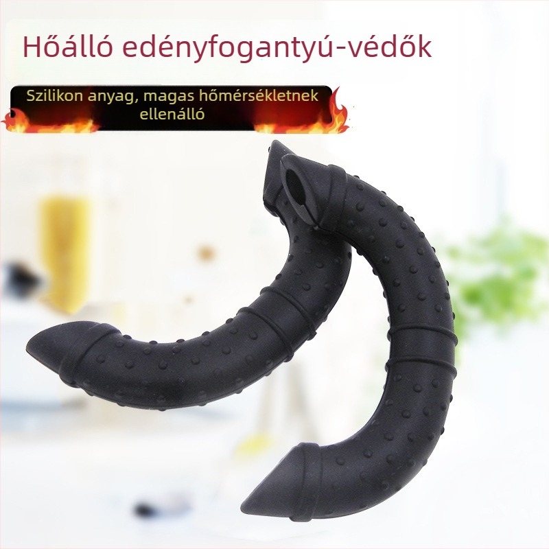 Szilikon fogantyúvédők – hőszigetelő égésvédő fedők hagyományos, kézzel készített vas wokokhoz