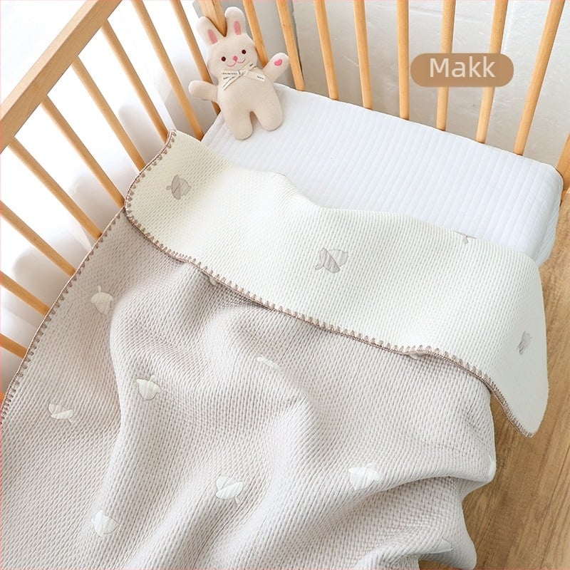 Koreai stílusú jacquard újszülött takaró, puha és lélegző, gyerekek alváshoz készült takaró, tavasz–ősz