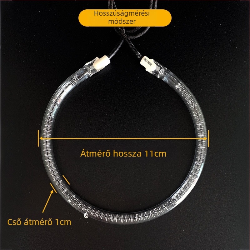 Fényhullámú sütőhöz körkörös fűtőcső, kompatibilis légsütővel, elektromos forralóedénnyel és grill-lel, univerzális halogén fűtőcső