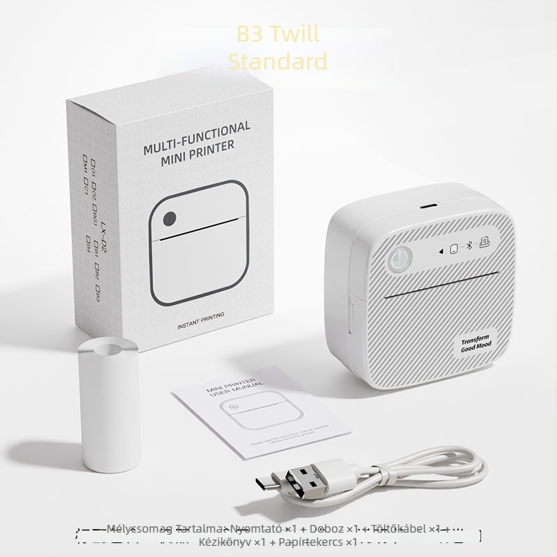 B3 twill-stílusú termális címke nyomtató, tintamentes nyomtatás, testreszabható logó