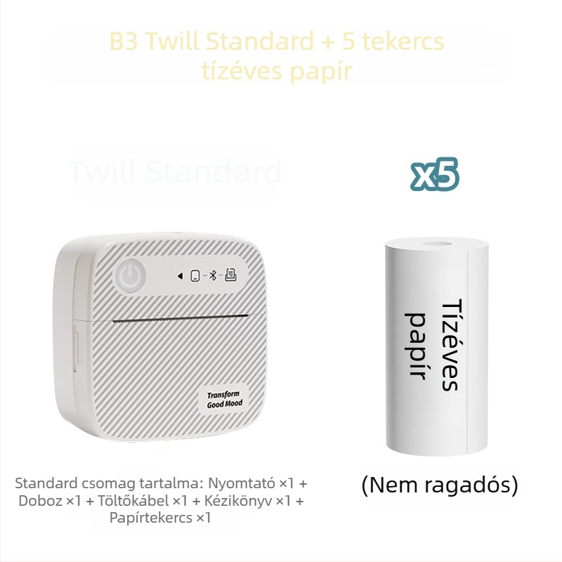 B3 twill-stílusú termális címke nyomtató, tintamentes nyomtatás, testreszabható logó