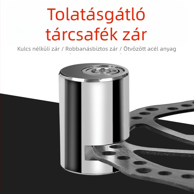 Kerékpár és motorkerékpár tárcsás zár – antifurt zár, univerzális fém kiegészítő