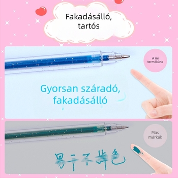 Touchmark zselés toll csillogó hatású – DIY graffiti, naplóírás és rajzolás, diákok számára