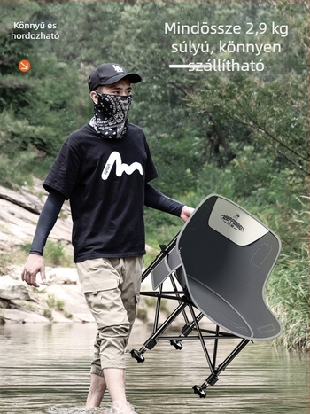 Benno Moon Chair horgászülés, összecsukható kültéri használatra, minden terephez állítható lábak