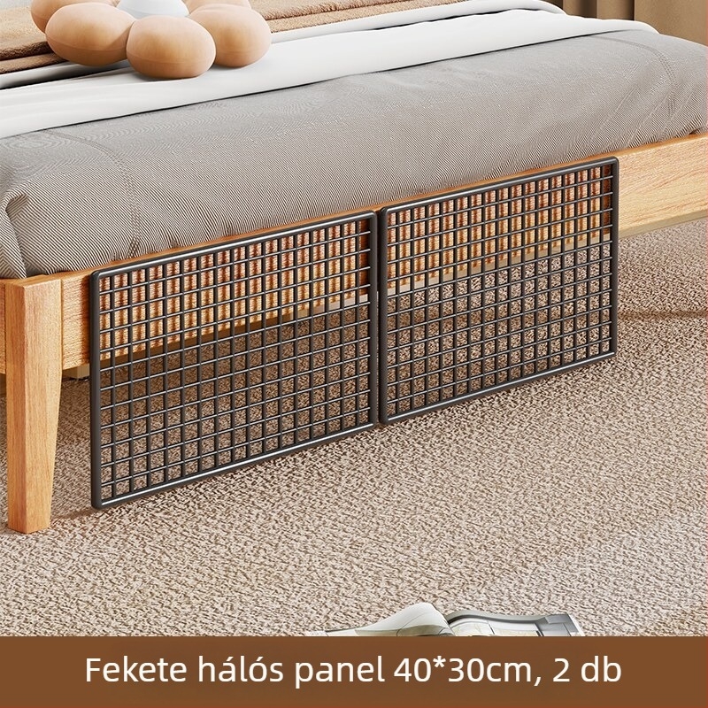 Hálószobai ágy alatti védőpanel — macska elleni védelem, vasdróthálós réseket blokkoló panel, ablakpárkány védő