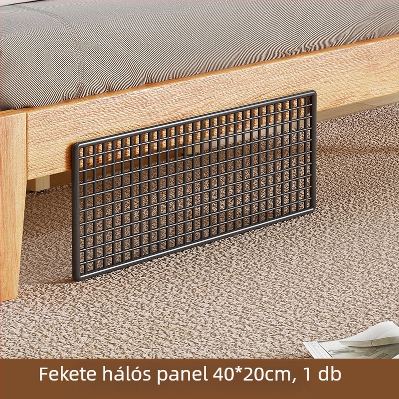Hálószobai ágy alatti védőpanel — macska elleni védelem, vasdróthálós réseket blokkoló panel, ablakpárkány védő