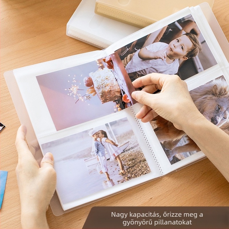 Átlátszó Polaroid fotóalbum védőtokkal, 3/4/5/6 hüvelykes képekhez és képeslapokhoz