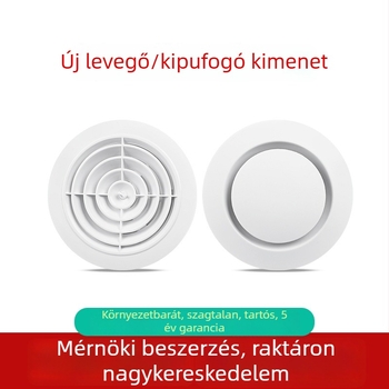 Kerek, állítható beltéri konyhai szellőző, halk műanyag csővel, teleszkópos kivitel