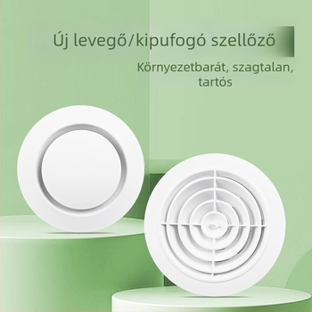 Kerek, állítható beltéri konyhai szellőző, halk műanyag csővel, teleszkópos kivitel