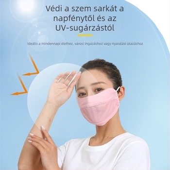 Perforált, lélegző szemvédő és napsütés elleni maszk, fülhurokkal, vékony fazon, nőknek