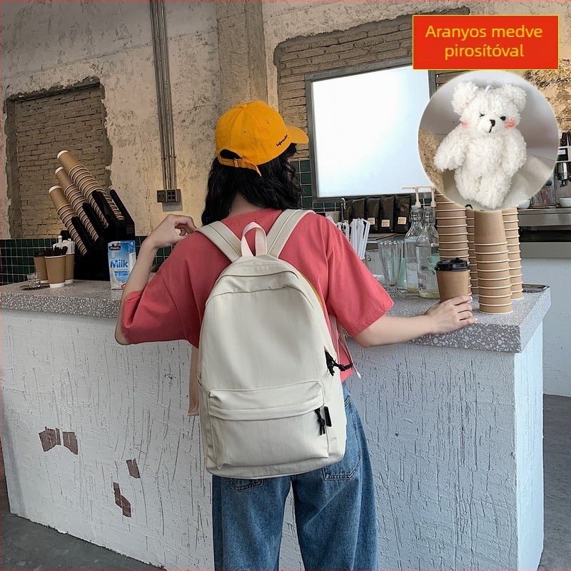 K-Style Harajuku Ulzzang iskolai hátizsák, uniszex nylon laptop hátizsák, városi minimalist design, két vállpánttal