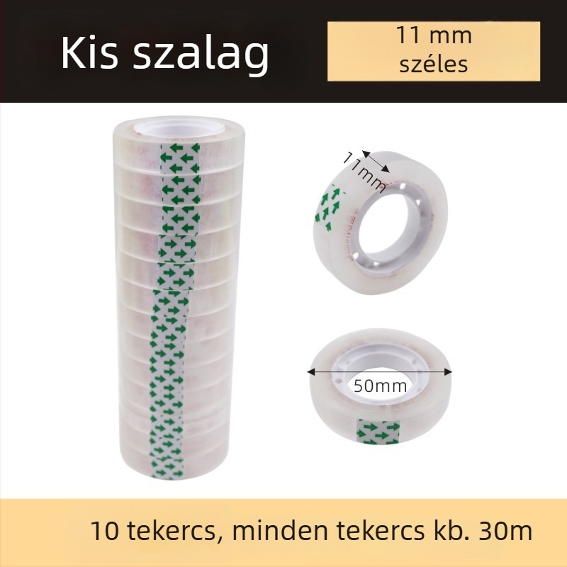 Átlátszó asztali ragasztószalag tartó és vágó, nagy és kicsi méretben