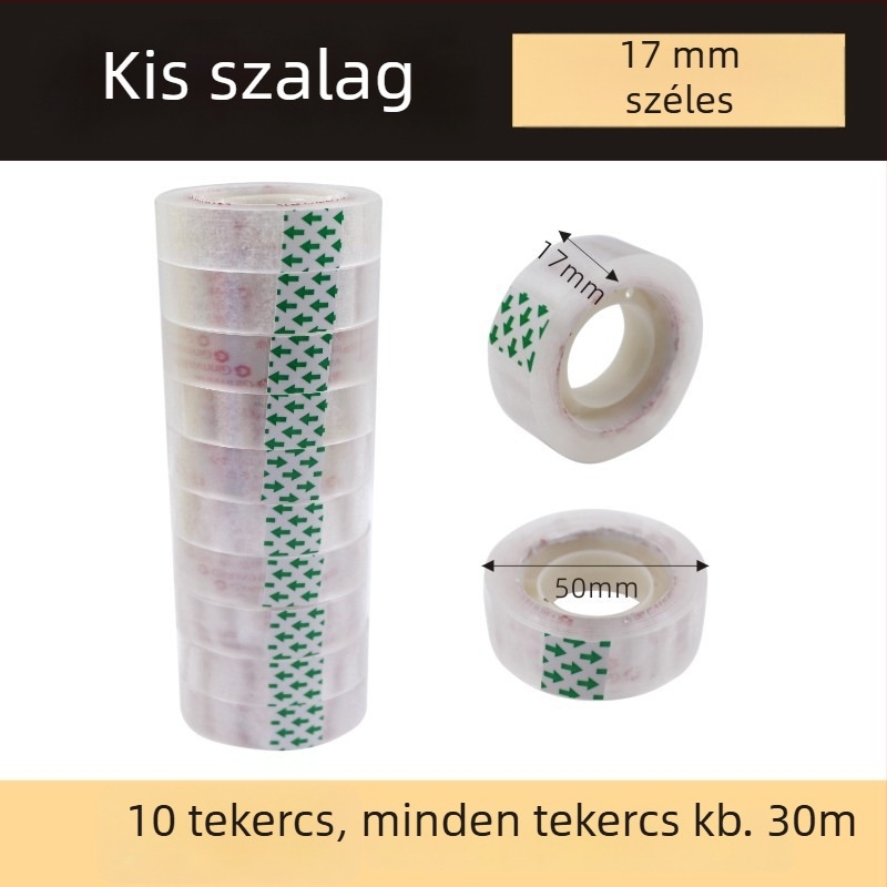 Átlátszó asztali ragasztószalag tartó és vágó, nagy és kicsi méretben
