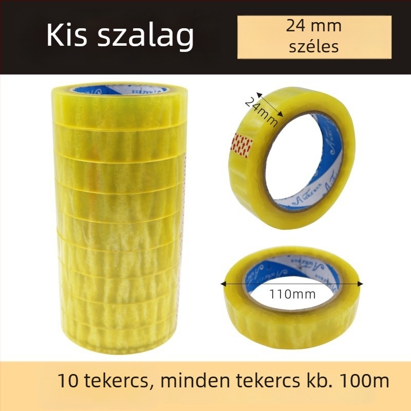 Átlátszó asztali ragasztószalag tartó és vágó, nagy és kicsi méretben