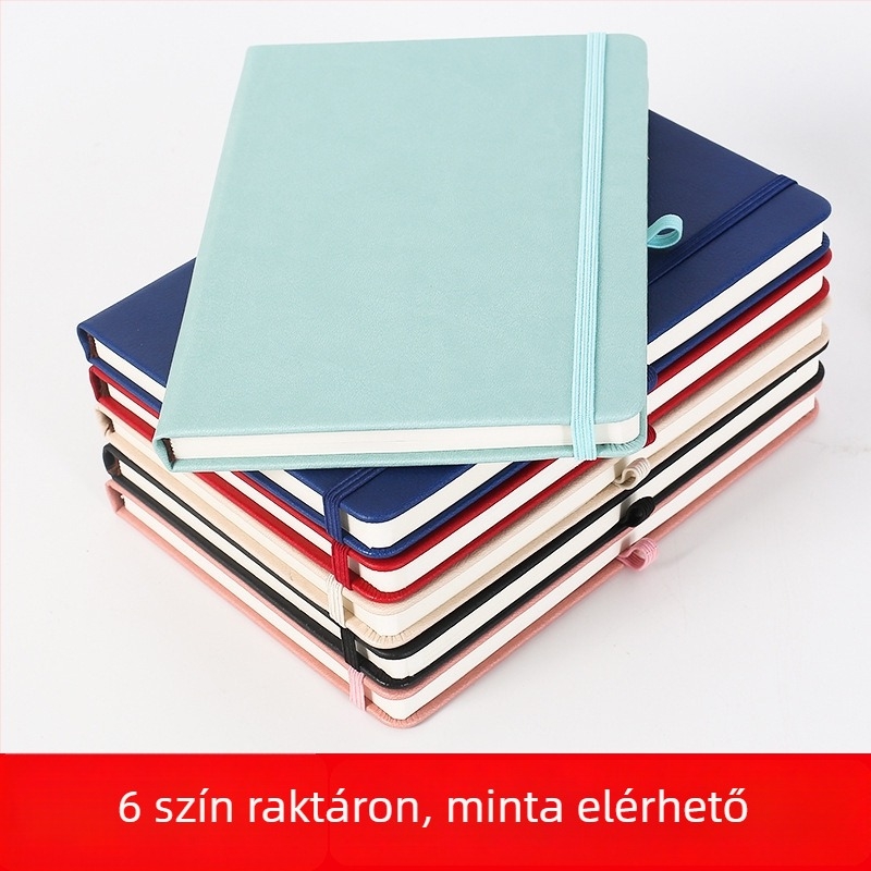 A5-ös méretű műbőr borítóval és pánttal ellátott jegyzetfüzet – divatos diákoknak