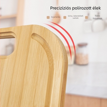 Kétoldalas bambusz vágódeszka otthoni használatra, kínai stílusú konyha, vastag bambusz vágódeszka gyümölcsök és zöldségek számára