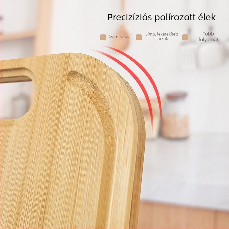 Kétoldalas bambusz vágódeszka otthoni használatra, kínai stílusú konyha, vastag bambusz vágódeszka gyümölcsök és zöldségek számára