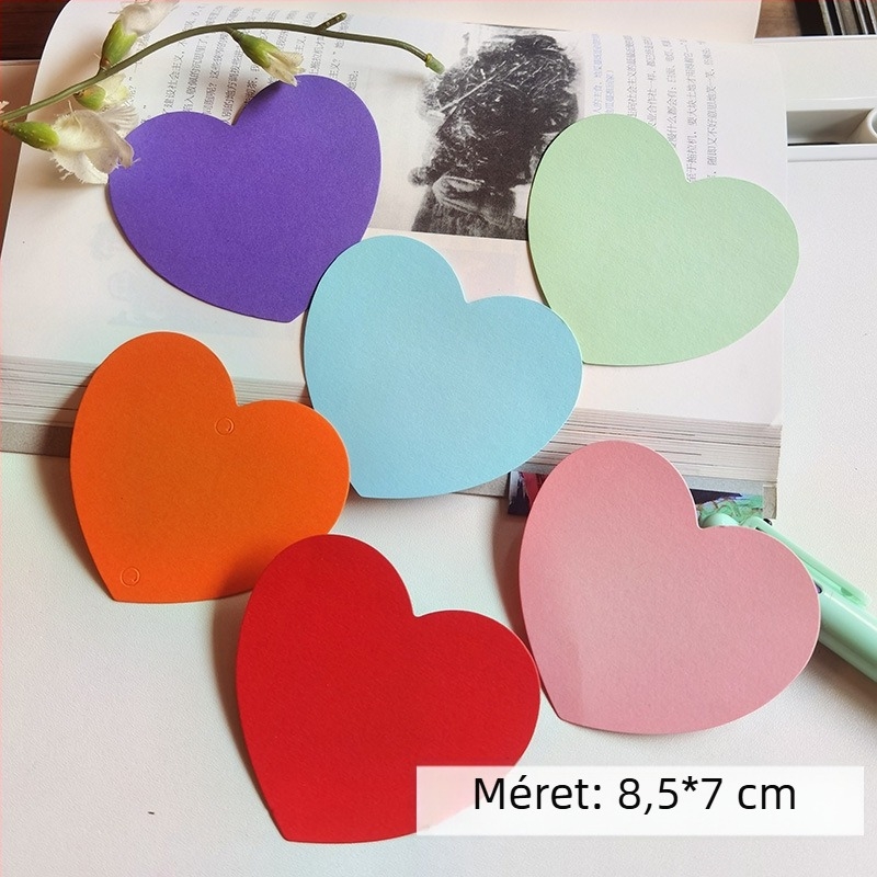 Papírból készült egyszínű, szív alakú üdvözlőlap kínai Valentin-napra, egyoldalas, falidísz, üres üzenetmezővel
