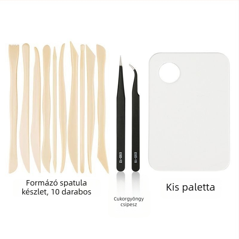 Torta spatula, krém spatula, fondant dekoráló eszköz és csokoládés babpasztás dekorációs spatula sütéshez