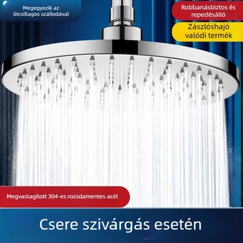304 rozsdamentes acél zuhanyfej, nagy nyomású esőzuhany, forgatható állvány, egyfejes
