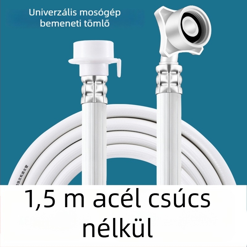 Személyre szabott teljesen automata mosógép vízbetöltő cső, hosszabbított vízvezeték, 4-utas csatlakozó és vízbefecskendező cső