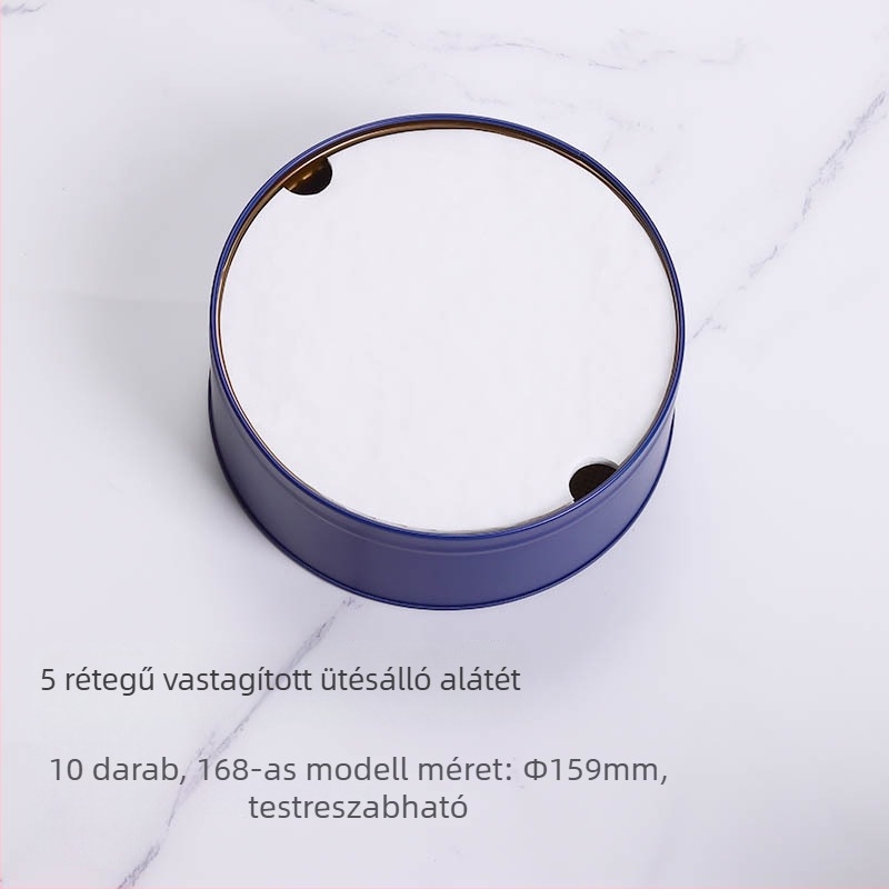 Élelmiszer-minőségű, 5 rétegű, vastag párnázó papír kekszek és snackek csomagolásához; ütéscsillapító réteg fém dobozokhoz