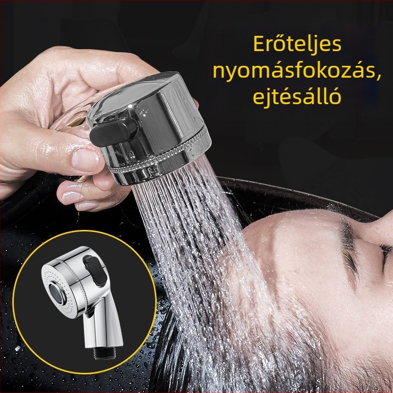 Hordozható nyomásos zuhanyfej nagy hatékonyságú szűrővel, ABS körkörös fej, elektroplakolt bevonat
