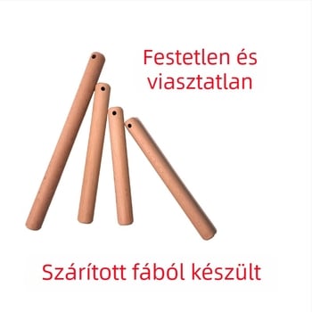 Bükkfából készült nyújtófa akasztóval, otthoni és professzionális sütéshez, szöveges logó nyomtatására alkalmas