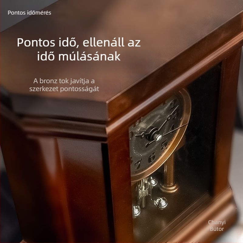 Kínai stílusú antik asztali óra hálószoba és nappali számára, retro dekoratív asztali óra
