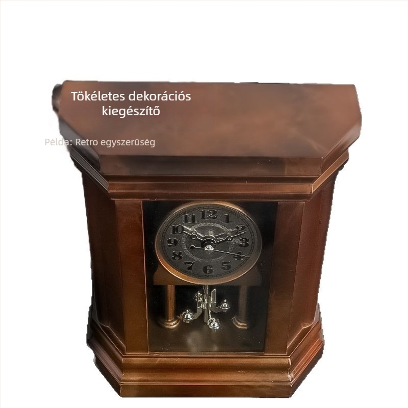 Kínai stílusú antik asztali óra hálószoba és nappali számára, retro dekoratív asztali óra