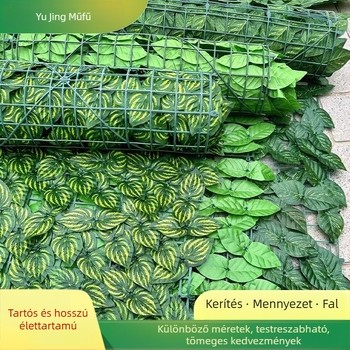 Mesterséges lombvirágcsokor fal- és kerítésdekorációhoz