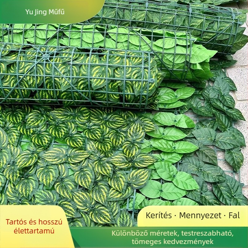 Mesterséges lombvirágcsokor fal- és kerítésdekorációhoz