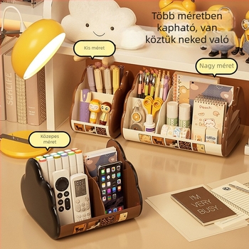 Asztali tároló doboz rekeszekkel irodai kellékekhez és kozmetikumokhoz