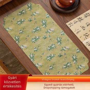 Brokaát tea ceremóniás alátét, új kínai stílus, zen ihletésű, kiváló minőségű tea kiegészítő