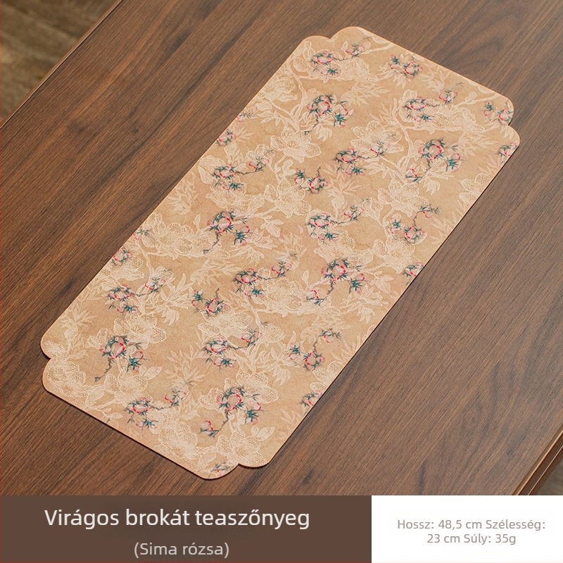 Brokaát tea ceremóniás alátét, új kínai stílus, zen ihletésű, kiváló minőségű tea kiegészítő