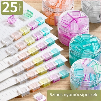 Áttetsző nyomóklip dokumentumok és tesztlapok számára — nyom nélküli rögzítés, kis klipek