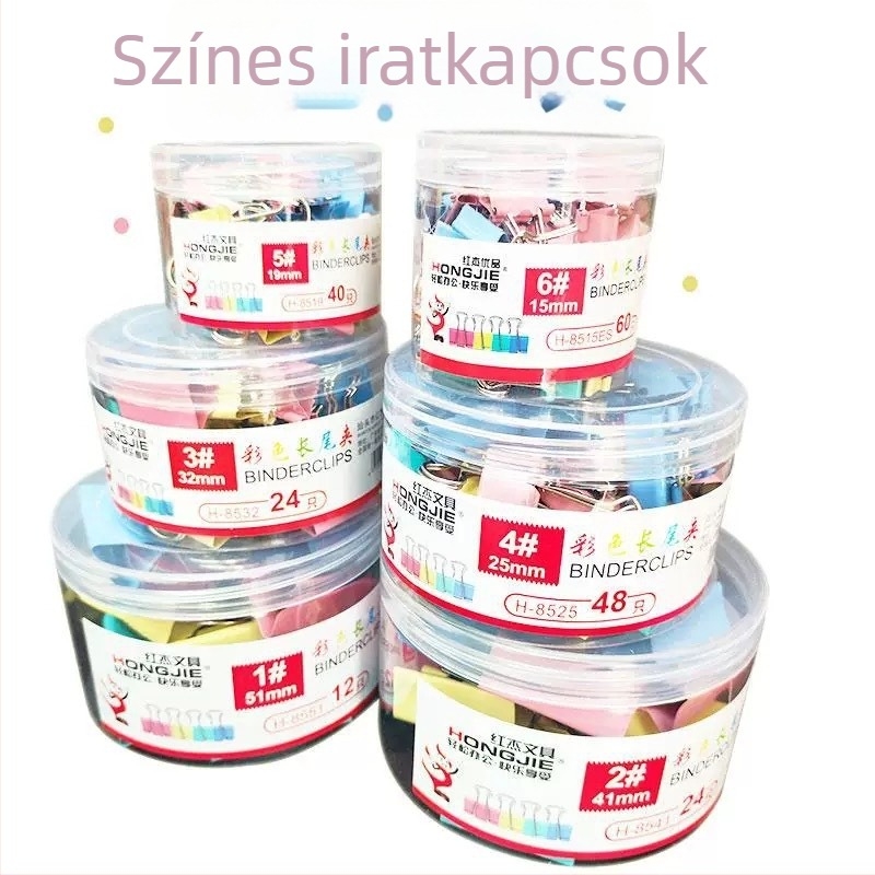 Hongjie Színes 25 mm-es fém kötöző kapcsok – dokumentumokhoz és mappákhoz