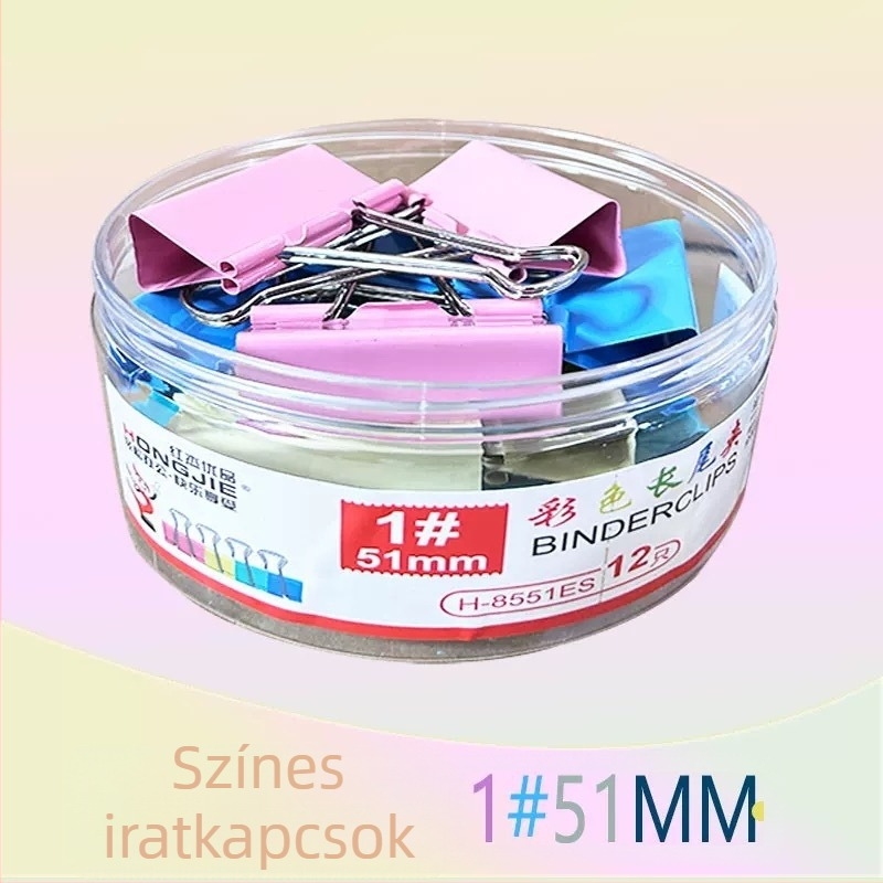 Hongjie Színes 25 mm-es fém kötöző kapcsok – dokumentumokhoz és mappákhoz