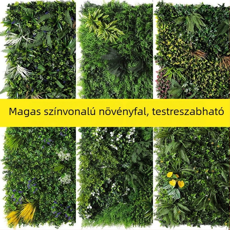 100×100 cm-es kiváló minőségű műanyag növényfal panel – dekoráció és tájépítés háttérként