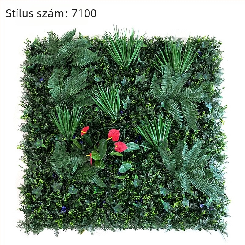 100×100 cm-es kiváló minőségű műanyag növényfal panel – dekoráció és tájépítés háttérként