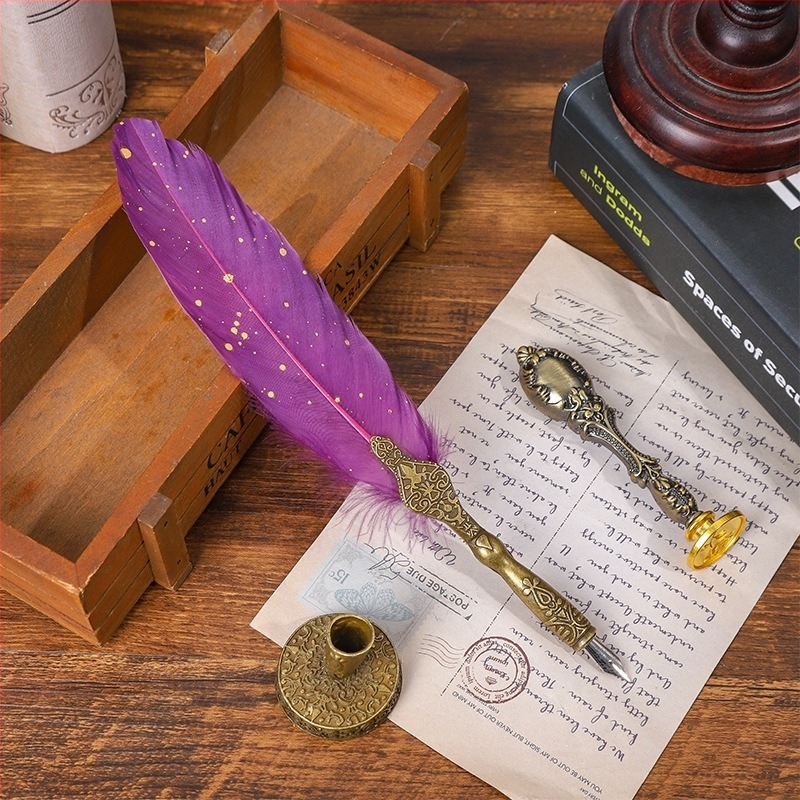Harry Potter retro tintás toll és merítő toll — ajándékkészlet dobozban