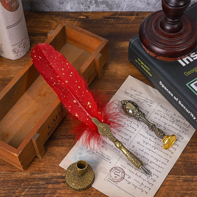 Harry Potter retro tintás toll és merítő toll — ajándékkészlet dobozban