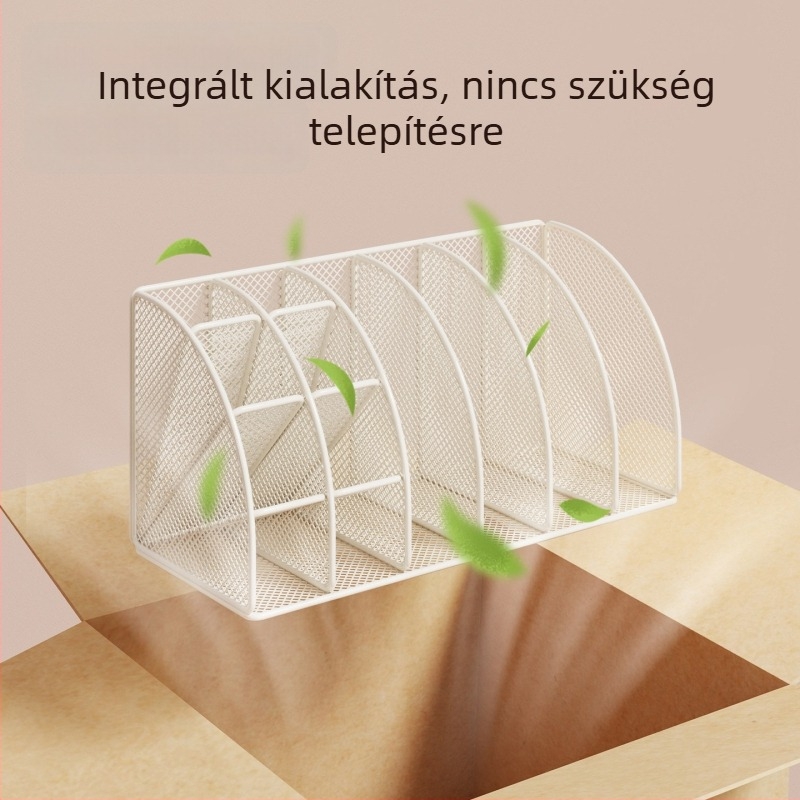 Asztali könyv- és dokumentumtároló, többemeletes rendező állvány, gél toll tartó