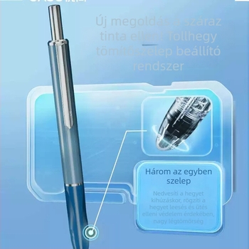 K016 nyomógombos töltőtoll, 0,38 mm heggyel, diákoknak